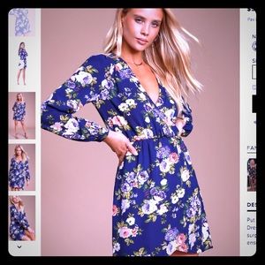 NWT Lulus Floral Print Wrap Dress